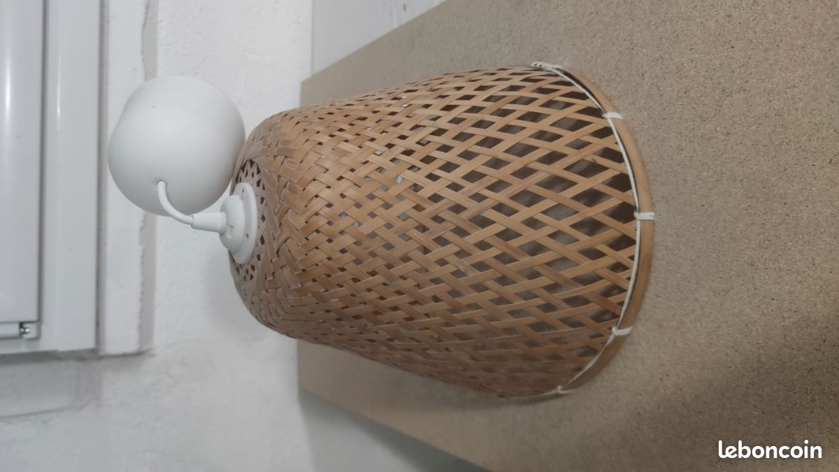 Luminaire plafonnier osier (image 1)