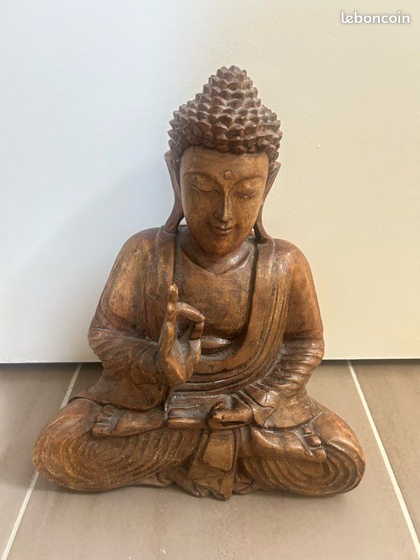 Objet déco en bois Bouddha (image 2)