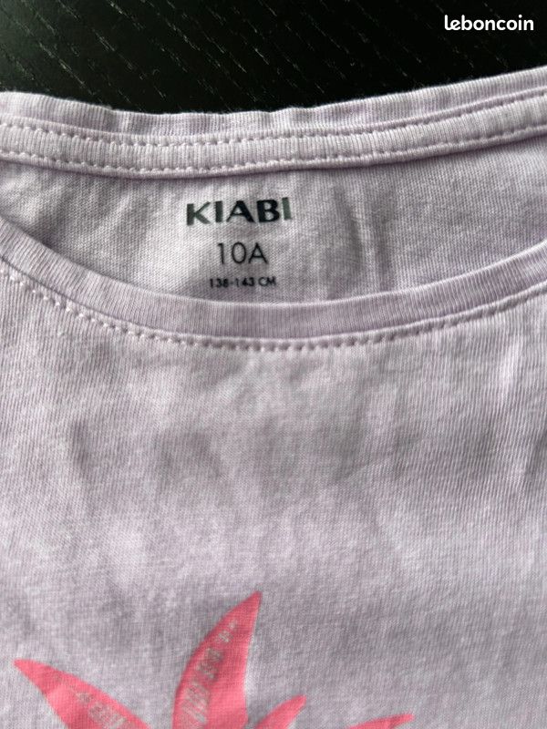 Tee-shirt violet Kiabi taille 10 ans (image 3)