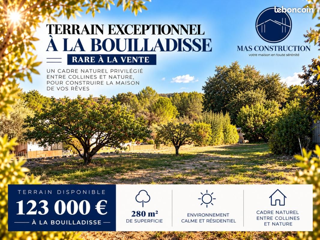 Terrain 280 m² · à La Bouilladisse · 123 000 €