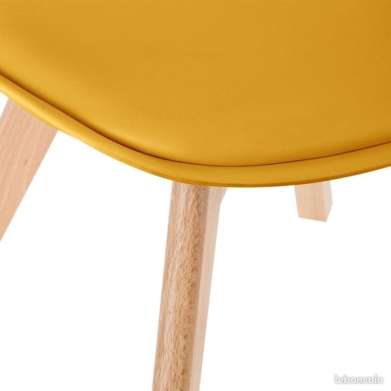 Chaise diner "BAYA" pieds en hêtre scandinave (image 3)