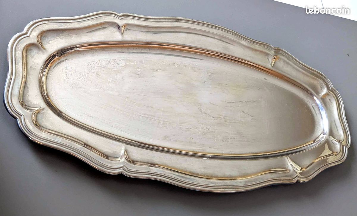 Pompadour. Plat inox de service ovale de 30 à 60 cm - Insitu