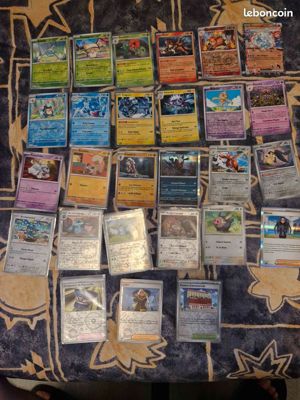Lot 27 cartes Pokémon Flammes Obsidiennes (OBF) sous sleeve (Bekaglaçon ex) (image 1)