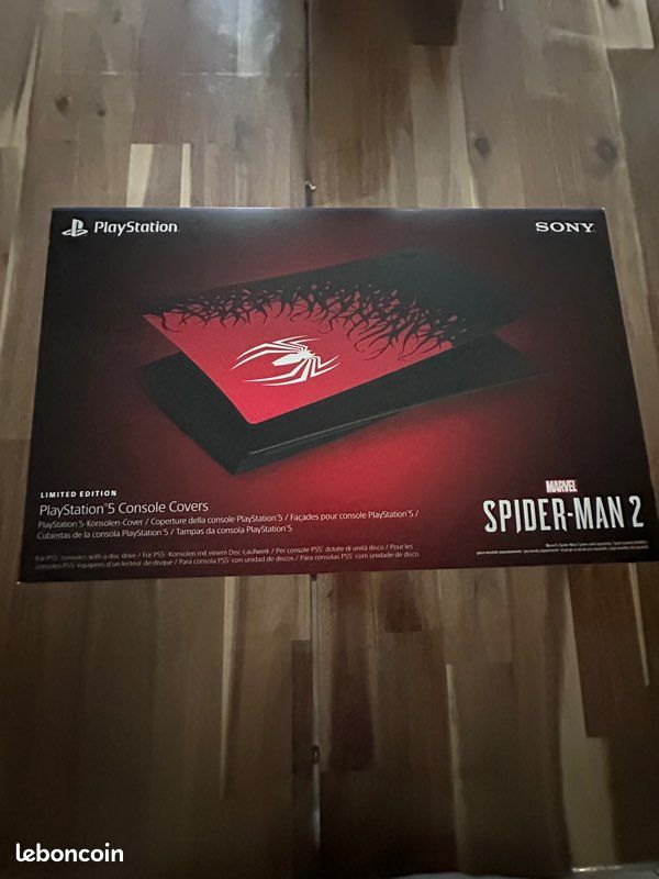Façade Avant Personnalisée Pour PS5, Thème Spiderman, Plaque En Plastique Rigide, Neuve