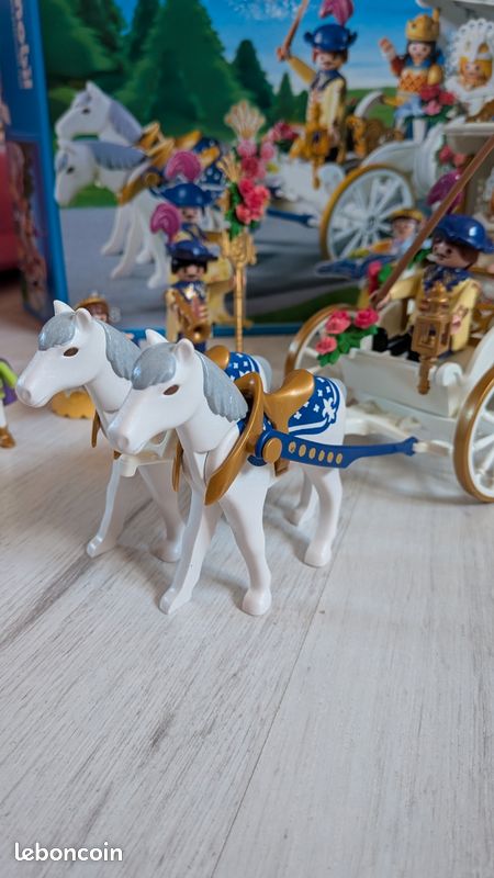 Carrosse calèche PLAYMOBIL 4258 Mariés château de princesse COMPLET