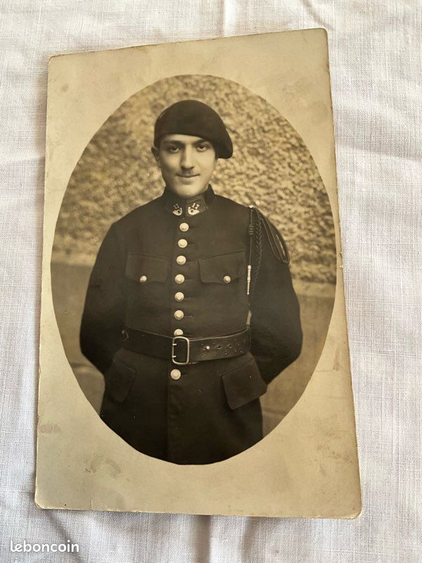 Photo Ancienne - Chasseur Alpin - Tirage Original Noir Et Blanc - 16,5x10,5 Cm