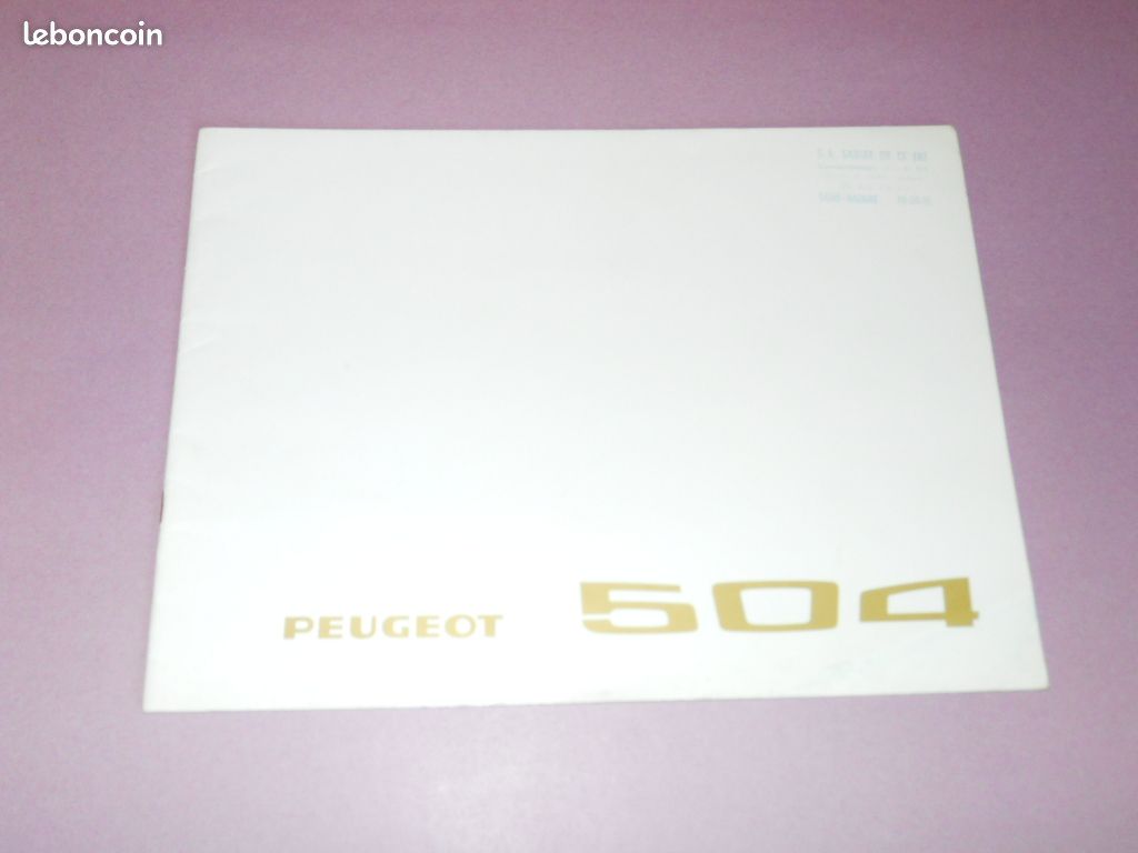 PEUGEOT 504 brochure catalogue - année 1968 (image 1)
