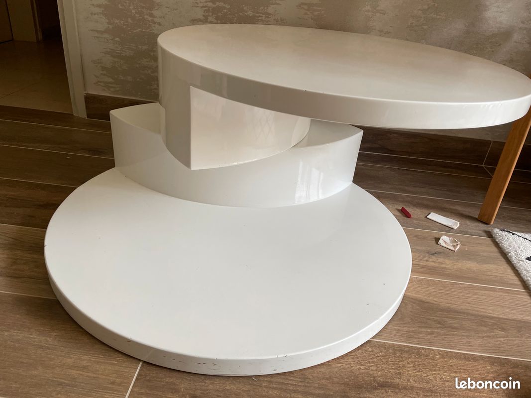 Table salon Alinéa blanc laqué (image 3)