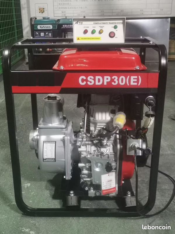 Motopompe incendie automatique moteur diesel pompe haute pression 8 bars 30m3/h 500 litres minutes démarrage par GSM, contact sec via alarme incendie, détecteur de flamme ou de fumée, thermostat (image 1)