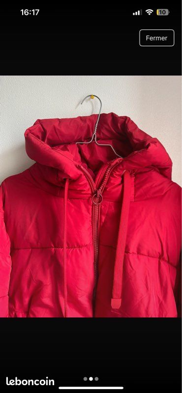 Doudoune rouge Zara (image 2)
