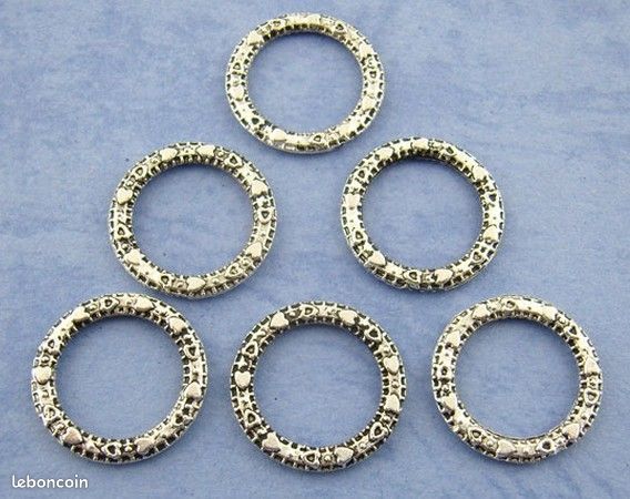 10 Perles connecteur entre-deux _ Anneau Fermé 14,5mm _ Apprêts bijoux _ A156 (image 6)