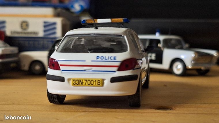 Modèle Réduit Peugeot 307 Police 2001 1/43 Norev - Boîte Souple, Véhicule Neuf