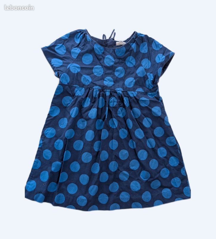 Robe Fille Gap Bleu Marine à Pois – Taille 14-16 XXL – Neuve Avec étiquette – Printemps/automne
