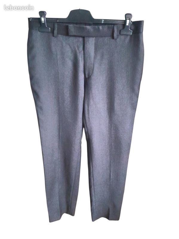 Pantalon tailleur femme cigarette noir en 100% laine vierge – Taille 40 – Excellent état (image 6)