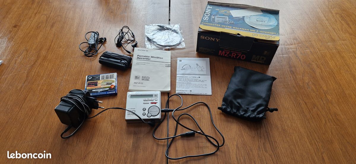 Lecteur/Enregistreur MiniDisc Sony MZ-R70 – Argenté, Occasion, Vintage Hi-Fi