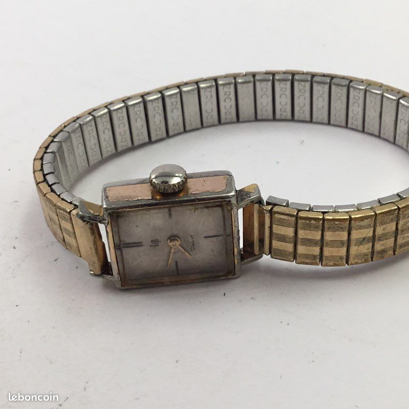 Montre Lip Mécanique Vintage Pour Femme - Fabrication Française, Boîtier Argenté