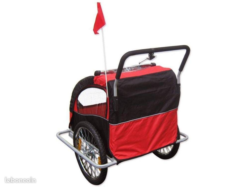 Remorque vélo Jogger - 2 en 1 - Pour 1 ou 2 enfants - Neuve - Livraison gratuite en Europe (image 4)