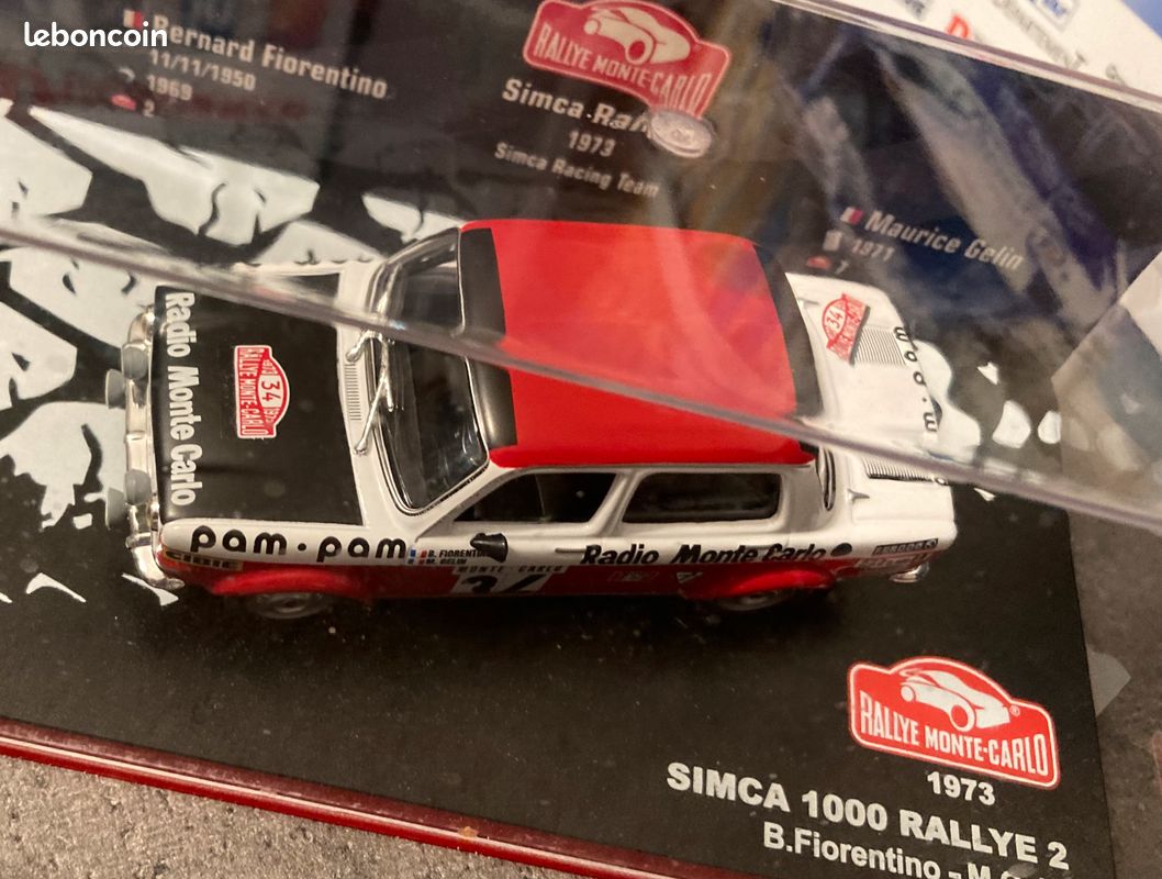 SIMCA 1000 RALLYE 2 RALLYE MONTE CARLO 1973 ALTAYA 1:43 21Ã¨me of r