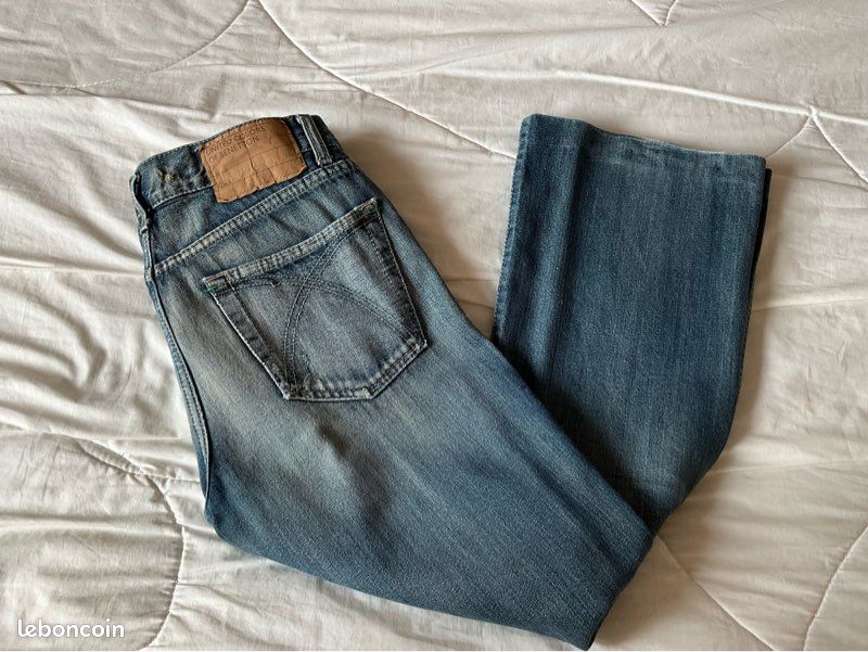 Jeans Taille Basse United Colors Of Benetton - Taille 40 Femme - Noir - Occasion Très Bon état