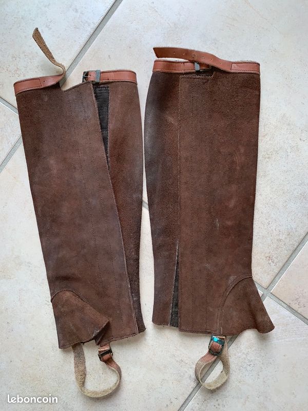 Cuissards Western Vintage En Cuir Marron Faits Main Pour équitation - Trail Riding