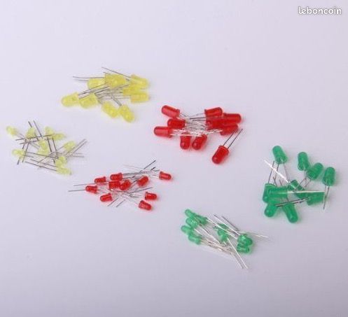 LEDs rouges vertes jaunes blanches (neuves) (image 1)