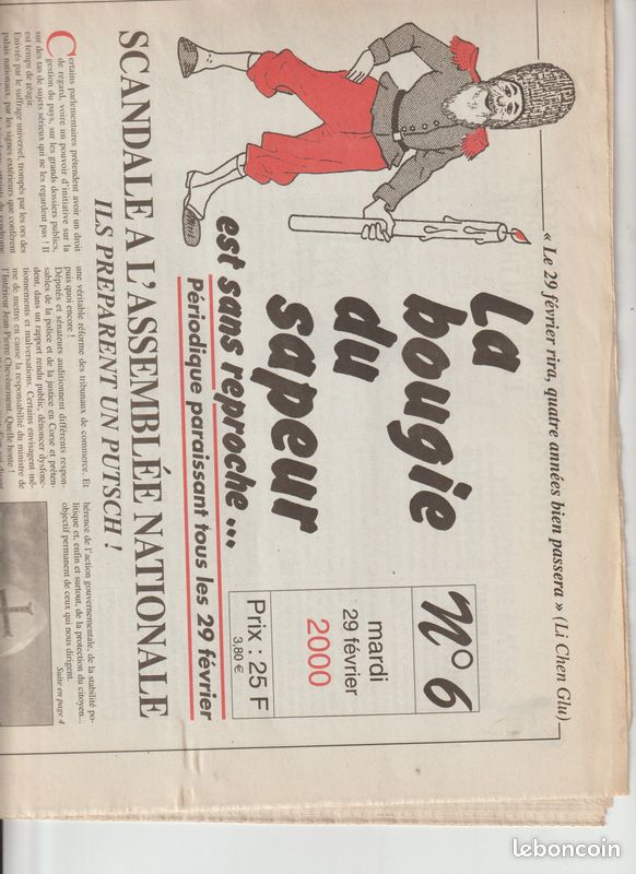 1 revue "La bougie du sapeur" (paraissant tous les 29 février) (image 1)