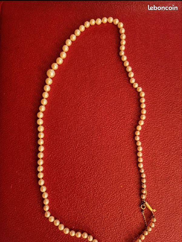 Collier or et perles de culture superbe état (image 3)