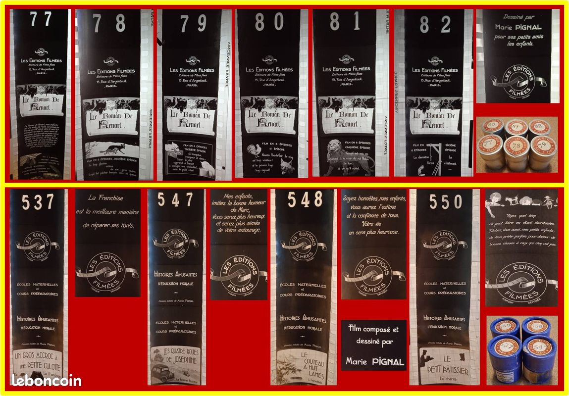 Lot de 25 films fixes 35 mm – Anciennes histoires pour enfants - Les éditions filmées Paris (image 1)