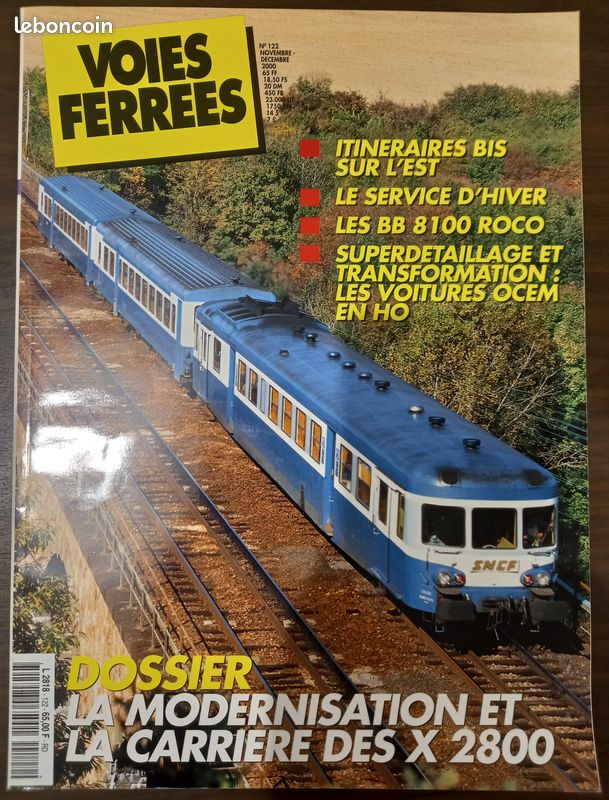 Voies Ferrées 122 - Novembre/Décembre 2000 - Autorails X2800 (image 1)