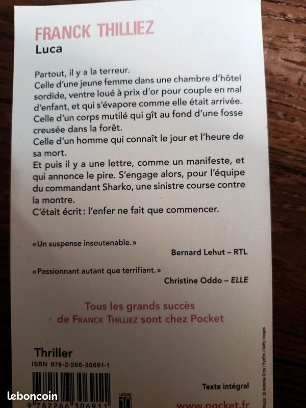 Livres poches thriller Franck Thilliez (image 10)