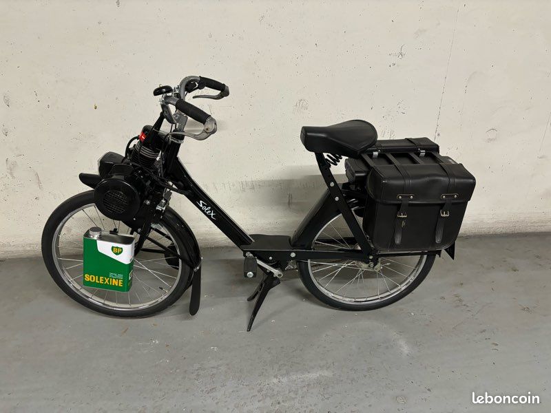 Sacoches Vintage Pour Vélo, Mobylette Ou Solex - Bleu Marine Et Grise, Super Look Rétro