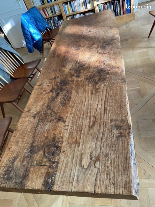 Très grand table de ferme en chêne (image 2)