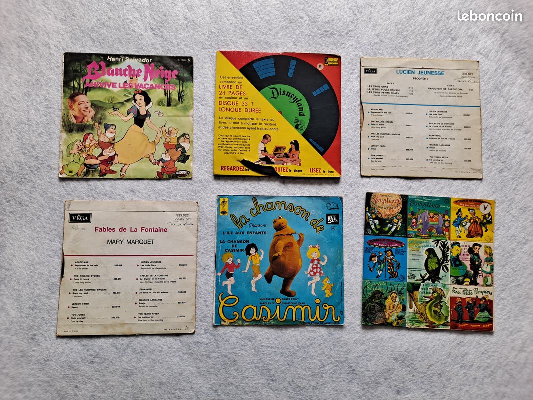 Lot de 6 disques vinyles - 45 tours - Contes classiques pour enfants (image 2)