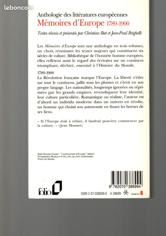 Anthologie Mémoires d'Europe Tomes 1, 2 et 3 (image 5)