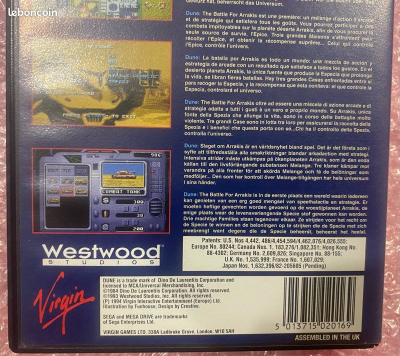 Échange Sega Megadrive / Dune II Battle For Arrakis / PAL CIB / Mega Drive Sega (image 7)