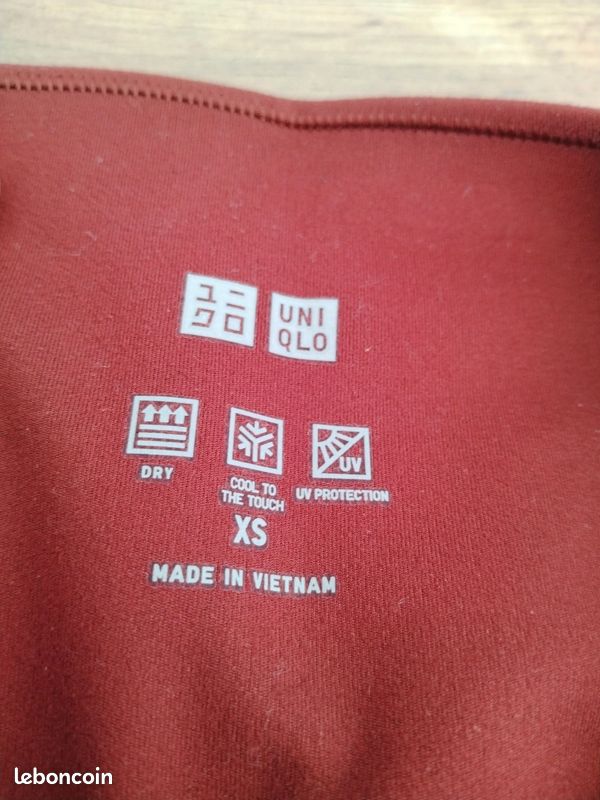 Legging Uniqlo - Xs - Rouge - État : Excellent (image 4)