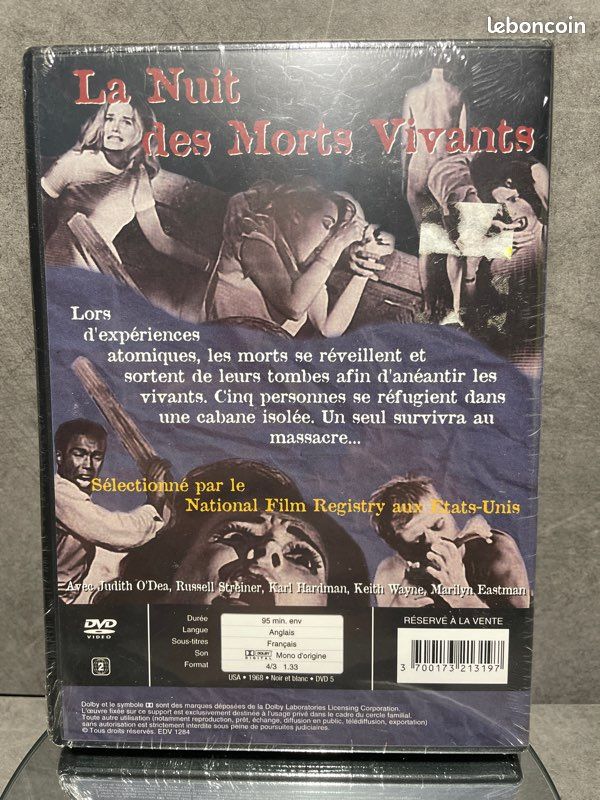 🎬DVD La Nuit des morts vivants (Night of the Living Dead 1968) – film horreur / zombies – neuf sous blister🎬 (image 3)