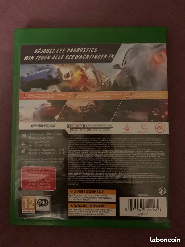 Boîte Need for Speed Payback XBOX One + notice (image 2)