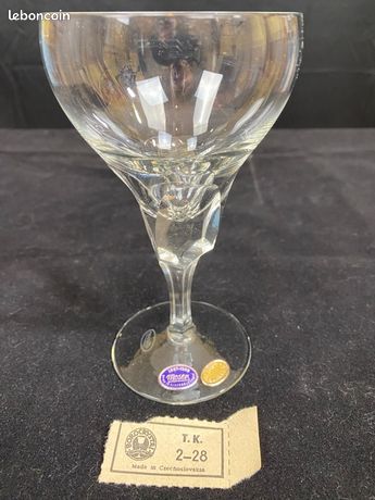Verres à vin (6) - Cristal de Bohême - Molato a mano - Catawiki