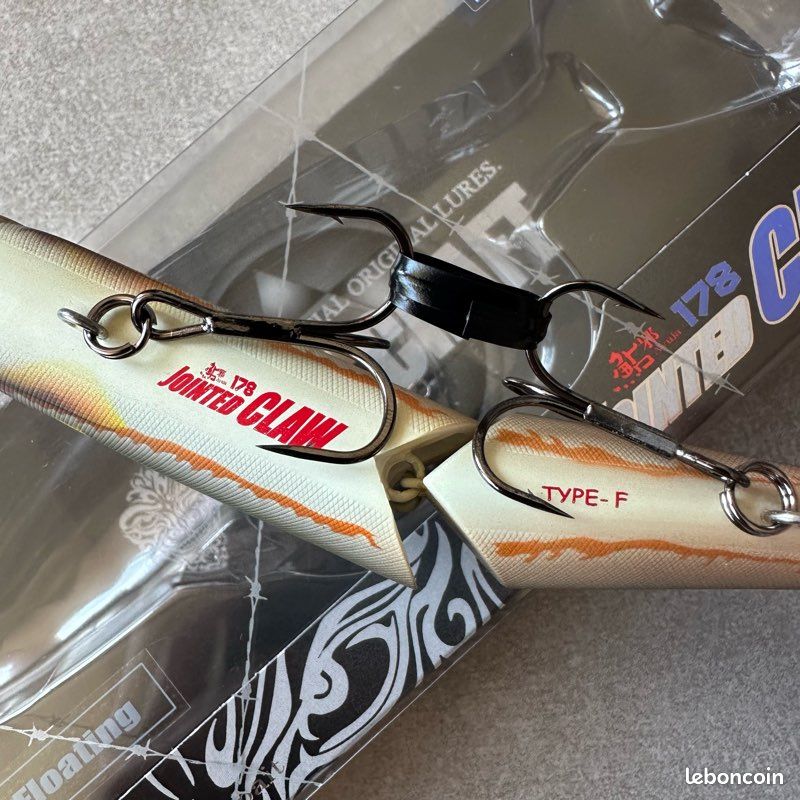Leurre Gan Craft Jointed Claw 178 Type F – Neuf, Flottant Et Articulé, Idéal Brochet