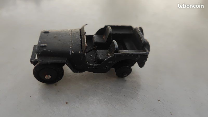 Dinky Toys Jeep 80b – Véhicule Militaire Kaki, Fabrication Française