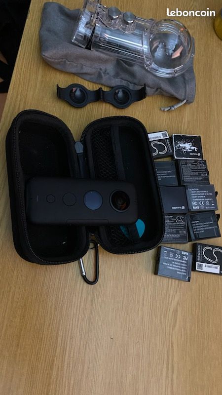 Caméra sport 360 insta one X avec caisson étanche etuit, 10 batteries et protège lentille (image 2)