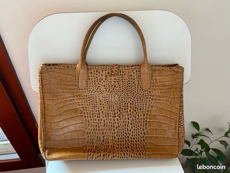 Lot 2 sacs Longchamp cuir embossé crocodile – Très bon état (image 8)