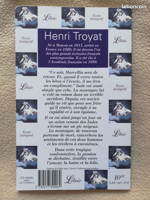 Livre La neige en deuil Henri Troyat Librio (image 2)