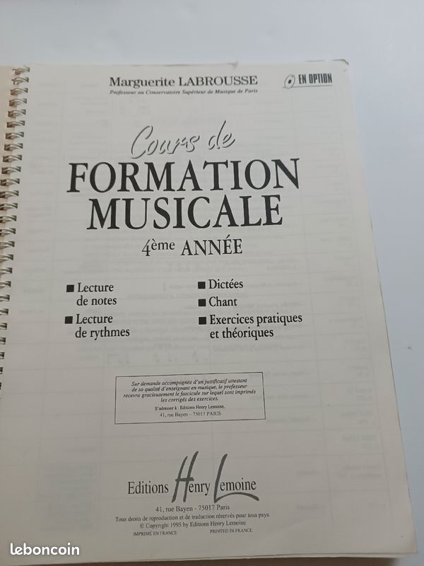 Cours de formation musicale 4e année de la brousse (image 2)