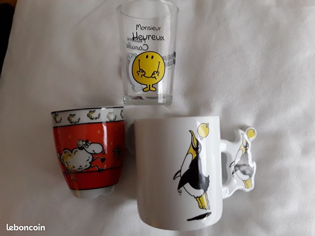 Lot de 2 mugs+1 verre fantaisie enfants (image 2)