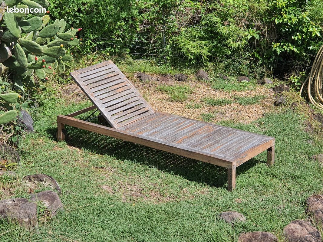 Chaise longue teck (image 1)