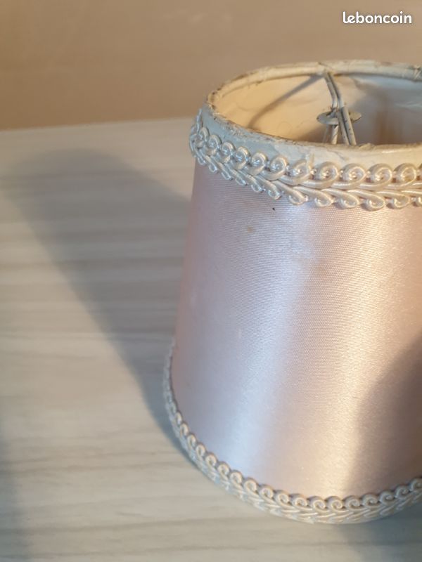 LOT d'abat jours vintage couleur rose poudré , pour lustre ou appliques murales (image 6)