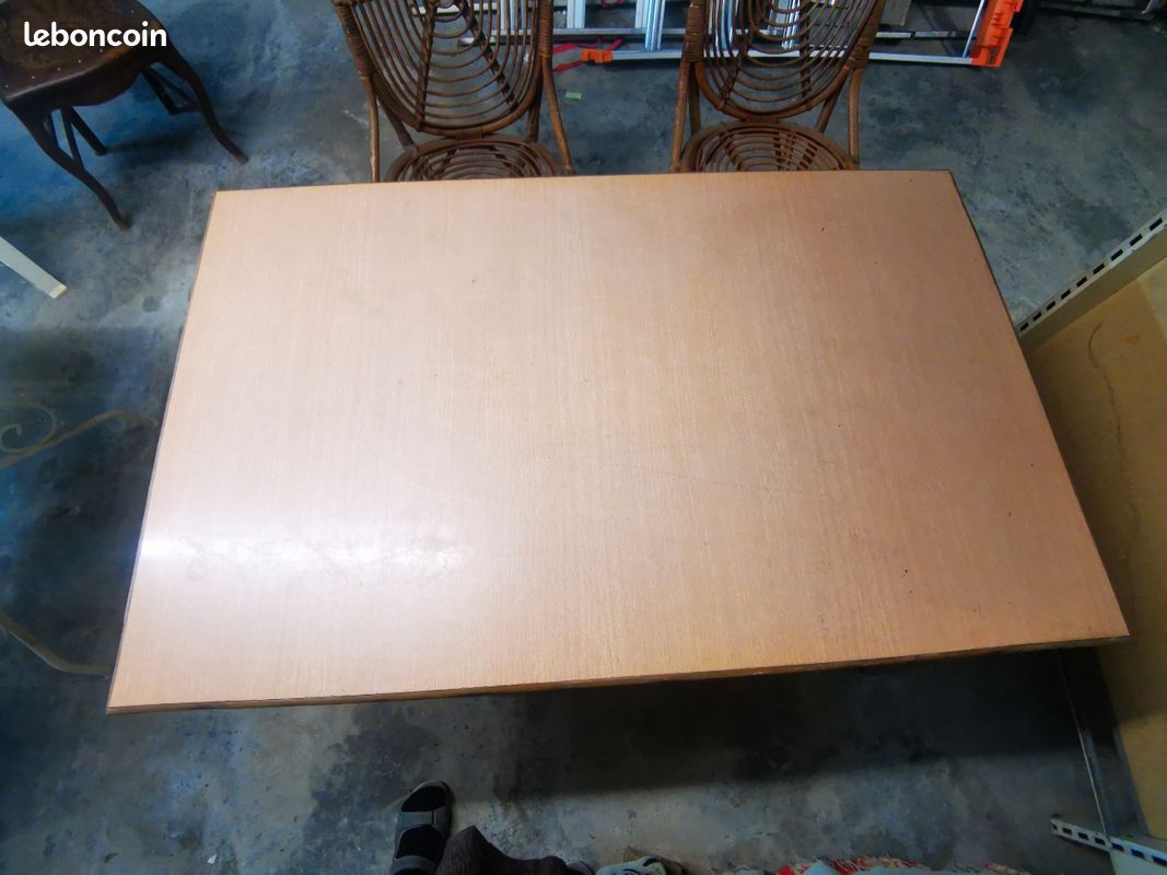 Table et 2 chaises rotin jardin (image 8)