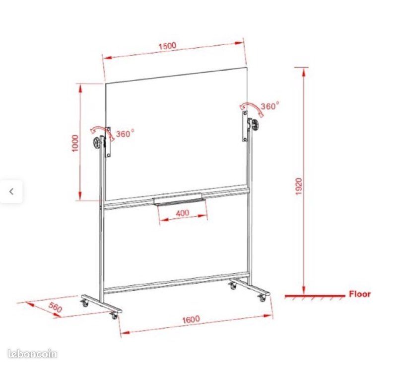 2 tableaux mobile en verre double face (image 2)